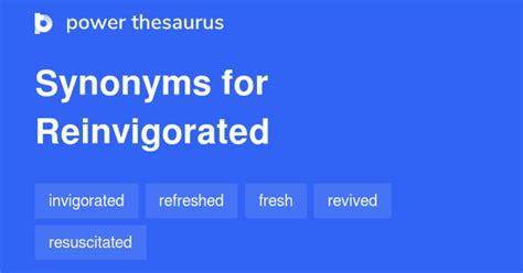 reinvigorated synonym|reinvigorate thesaurus.